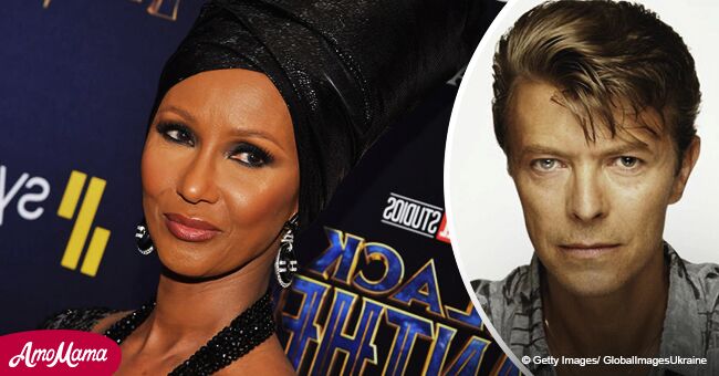 Iman shares photos of the late David Bowie holding her as she celebrates their 26th anniversary