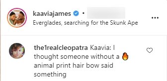 Screenshot of comments on Kaavia's Instagram post. | Source: Instagram.com/KaaviaJames