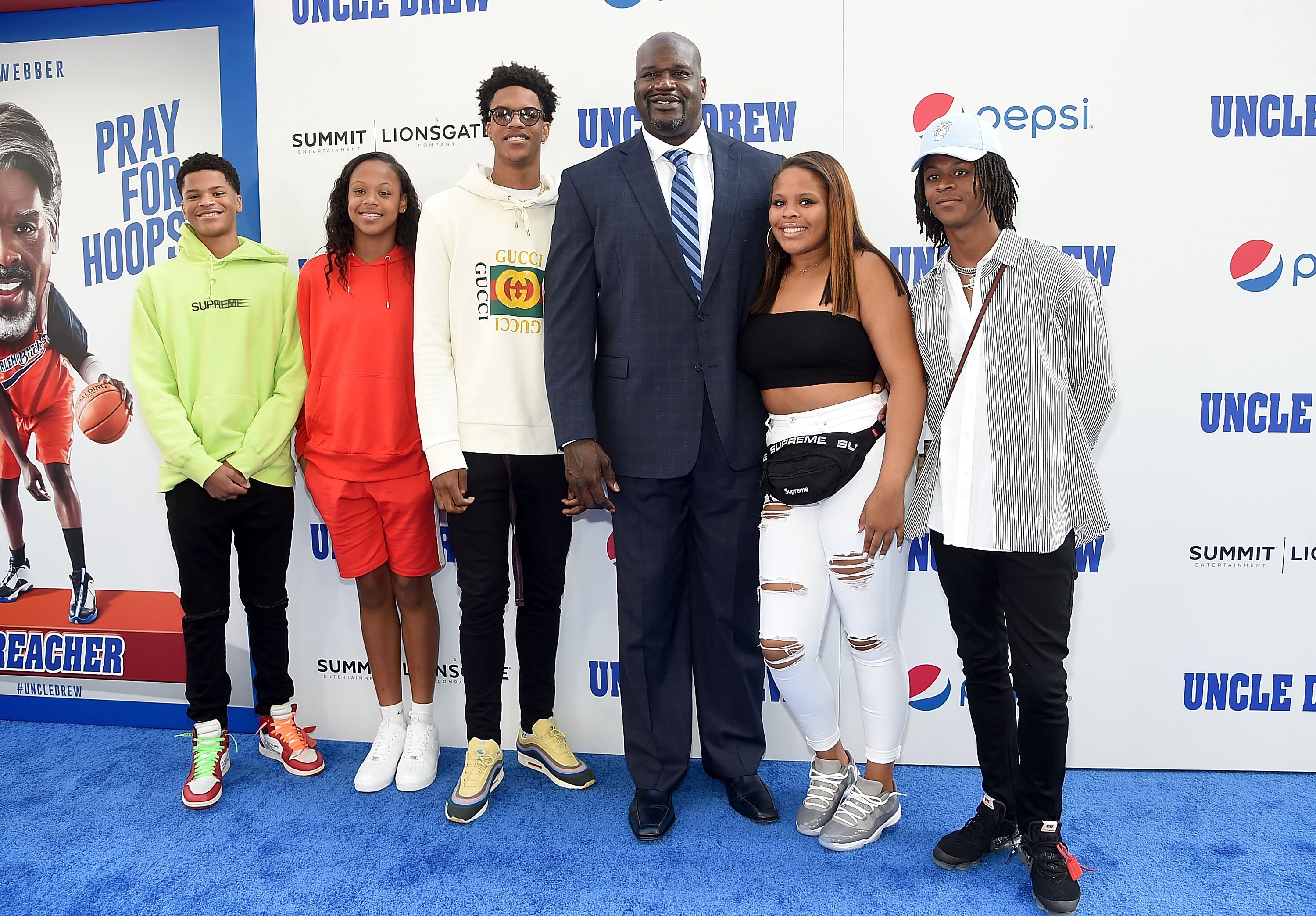 Shaquille O'Neal with his children at the "Uncle Drew" New York Premiere on June 26, 2018, in New York City. | Source: Getty Images