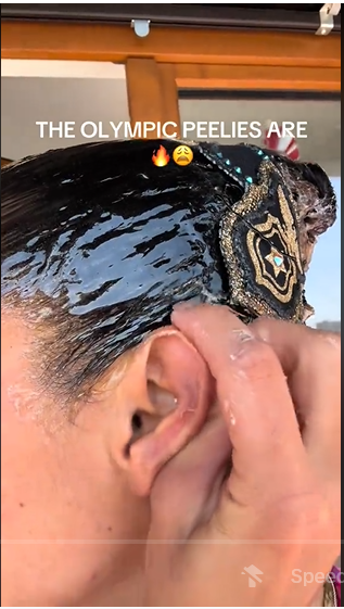 Daniella Ramirez shows the gelatin in her hair, from a TikTok video dated June 2, 2024 | Source: Tiktok/@annadramirez/