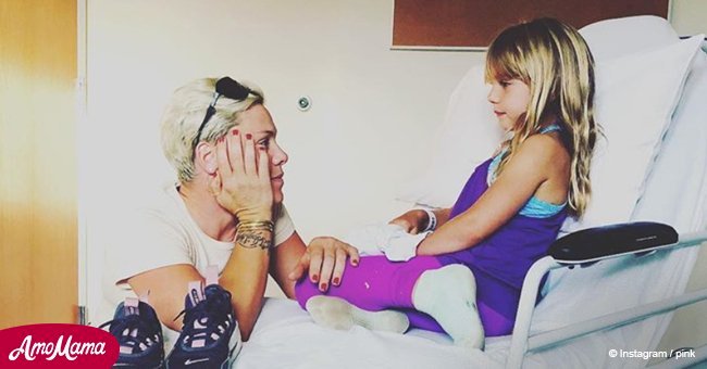 Pink shares first photo of daughter Willow in hospital after an accident