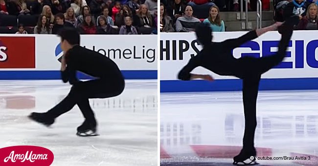 Skater bewitches crowd with his flawless routine, taking his 3rd consecutive gold medal