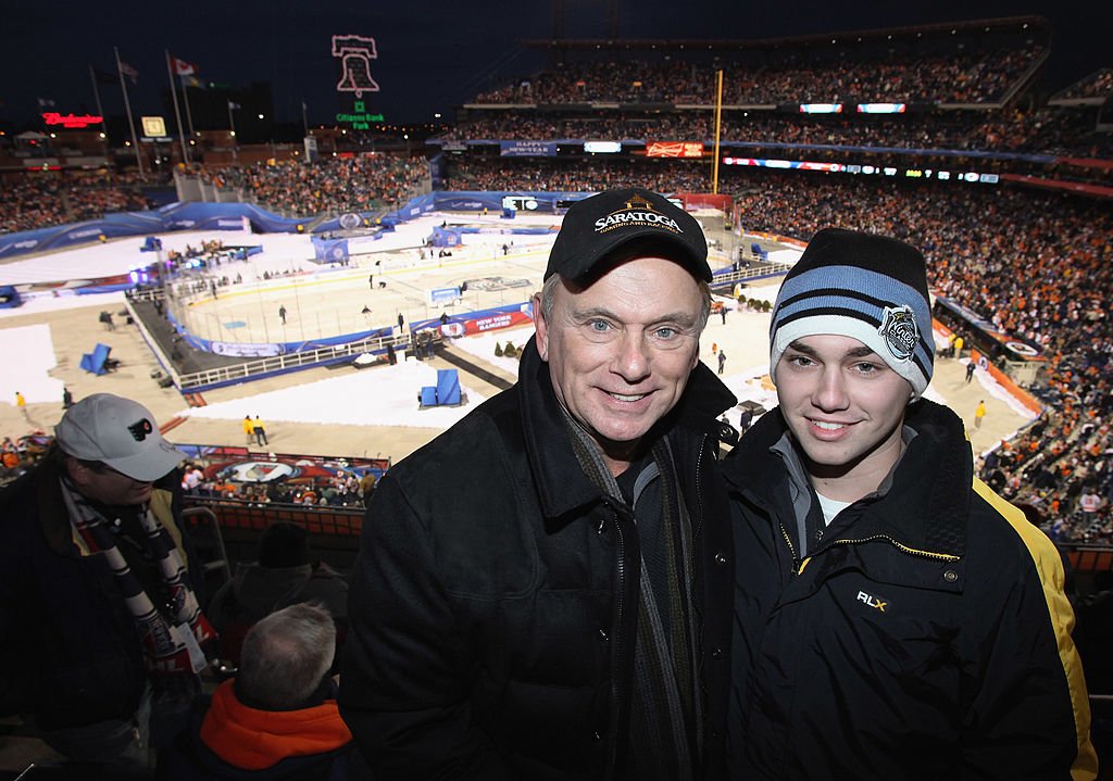Pat Sajak and his son Patrick Michael attend the 2012 Bridgestone NHL Winter Classic at Citizens Bank Park on January 2, 2012  | Photo: Getty Images