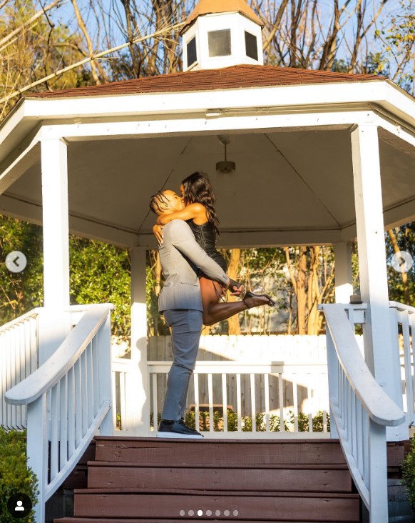 Jonathan Owens and Simone Biles during their engagement in a post uploaded on February 15, 2022 | Source: Instagram/simonebiles