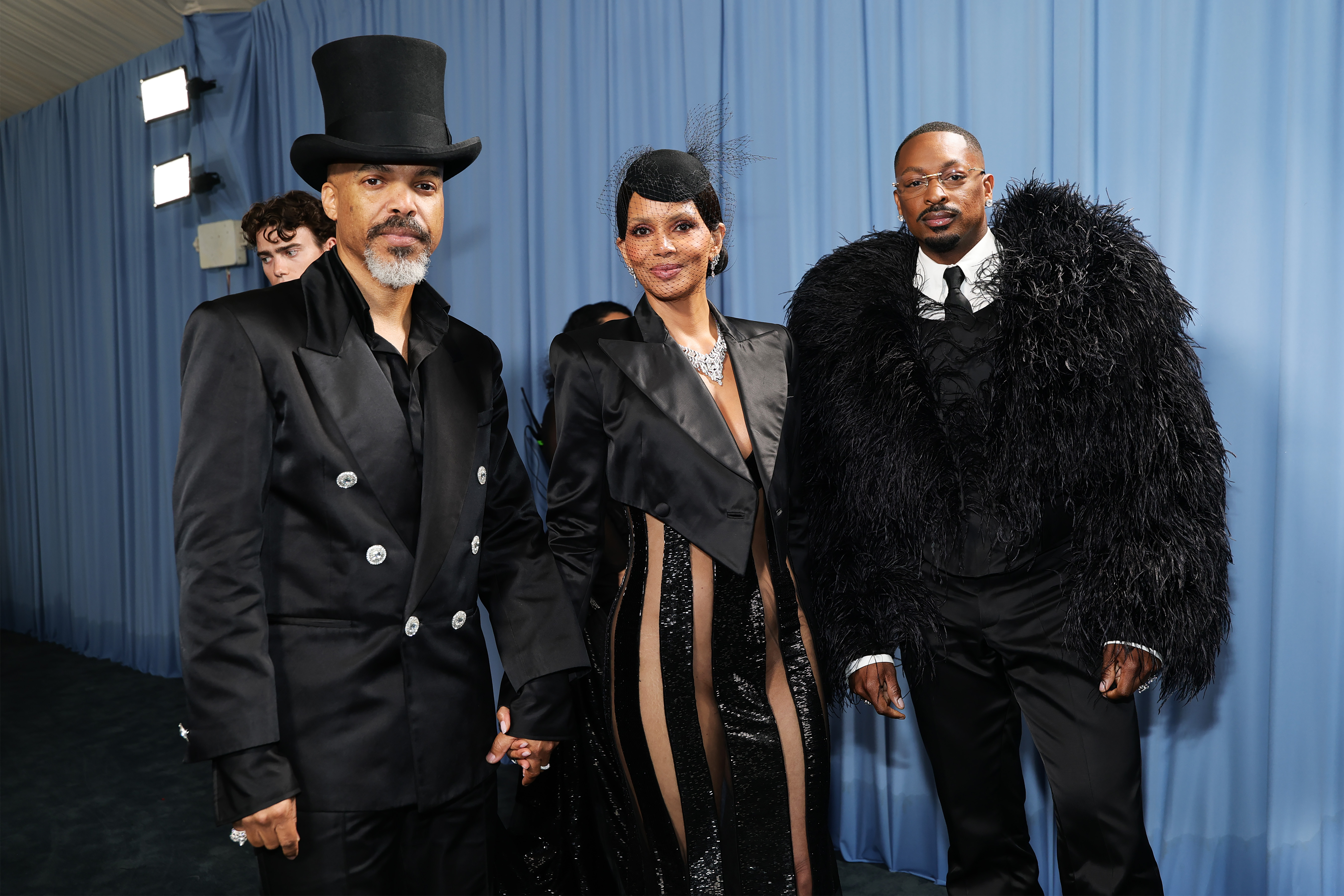 Van Hunt, Halle Berry, and LaQuan Smith attend the Met Gala Celebrating "Superfine: Tailoring Black Style" at Metropolitan Museum of Art on May 5, 2025, in New York City | Source: Getty Images