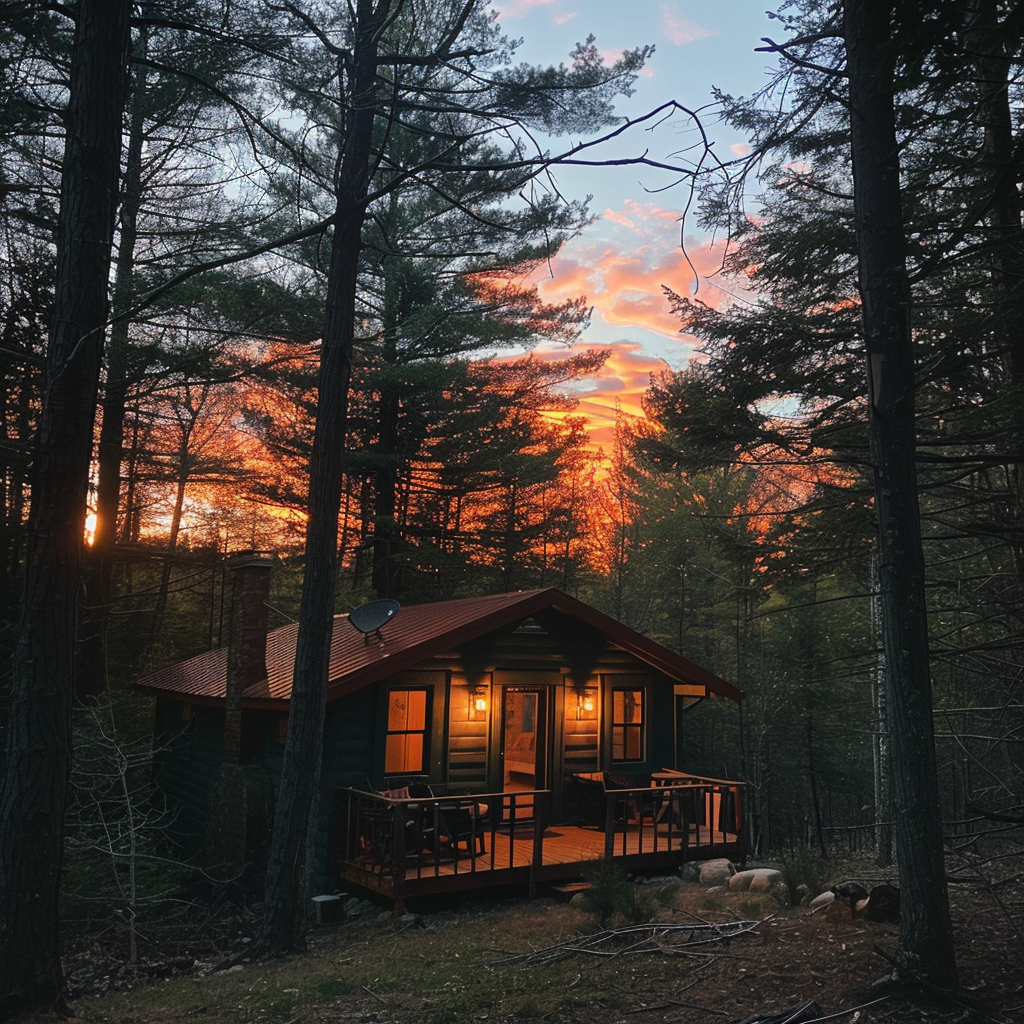 Cozy cabin in the woods | Source: Midjournney
