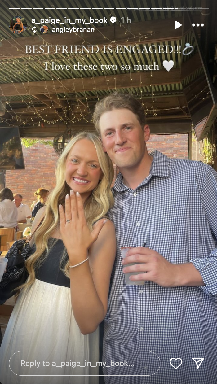 David Andersen and Paige Drummond posing for a picture on their engagement day, posted on August 6, 2024 | Source: Instagram/a_paige_in_my_book