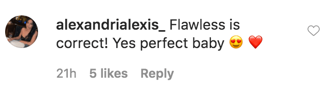 A fan commented on a photo of Kaavia James sitting in a white high chair | Source: Instagram.com/kaaviajames