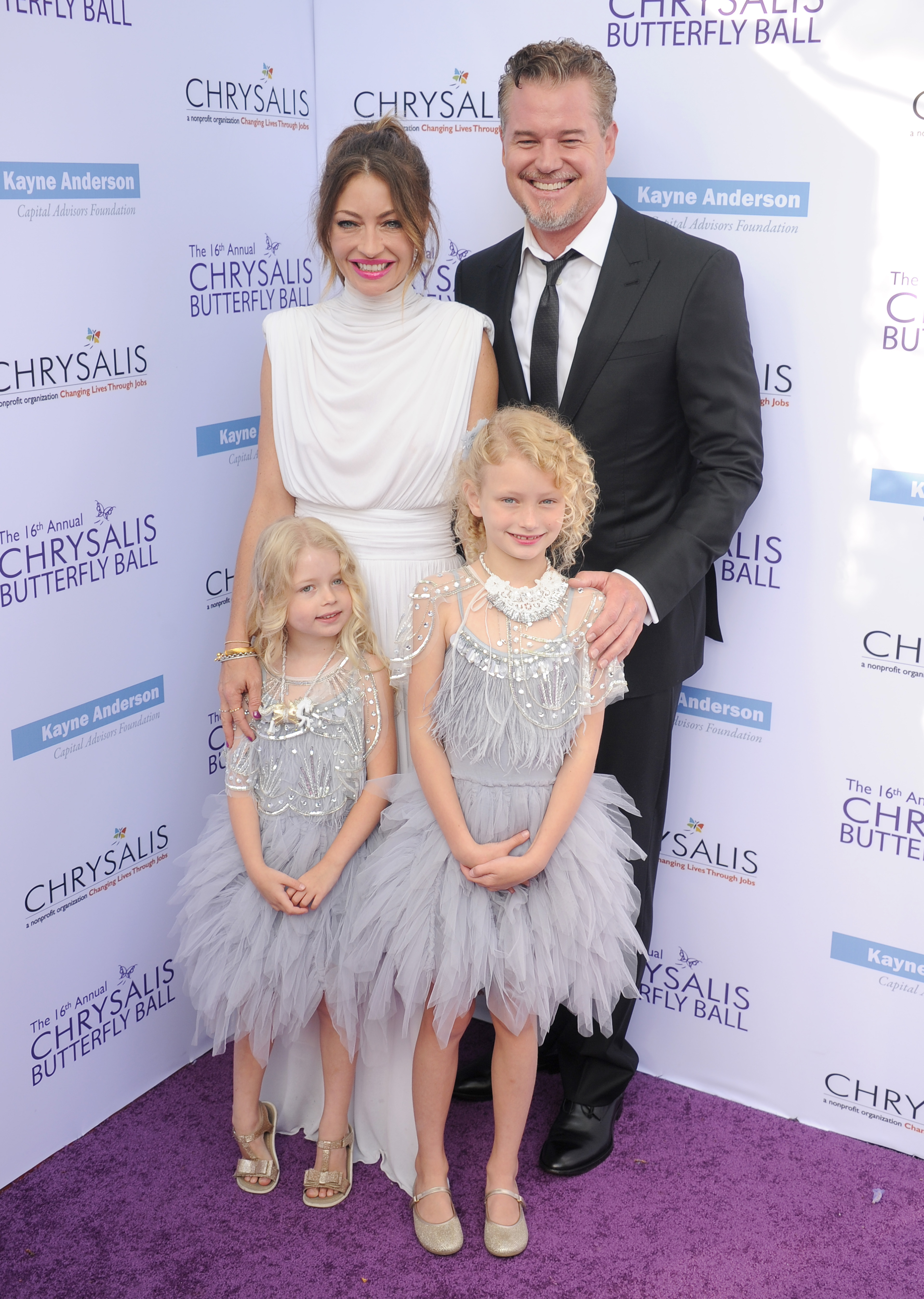 Rebecca Gayheart and Eric Dane with their daughters, Billie and Georgia Dane, at the 16th Annual Chrysalis Butterfly Ball. | Source: Getty Images