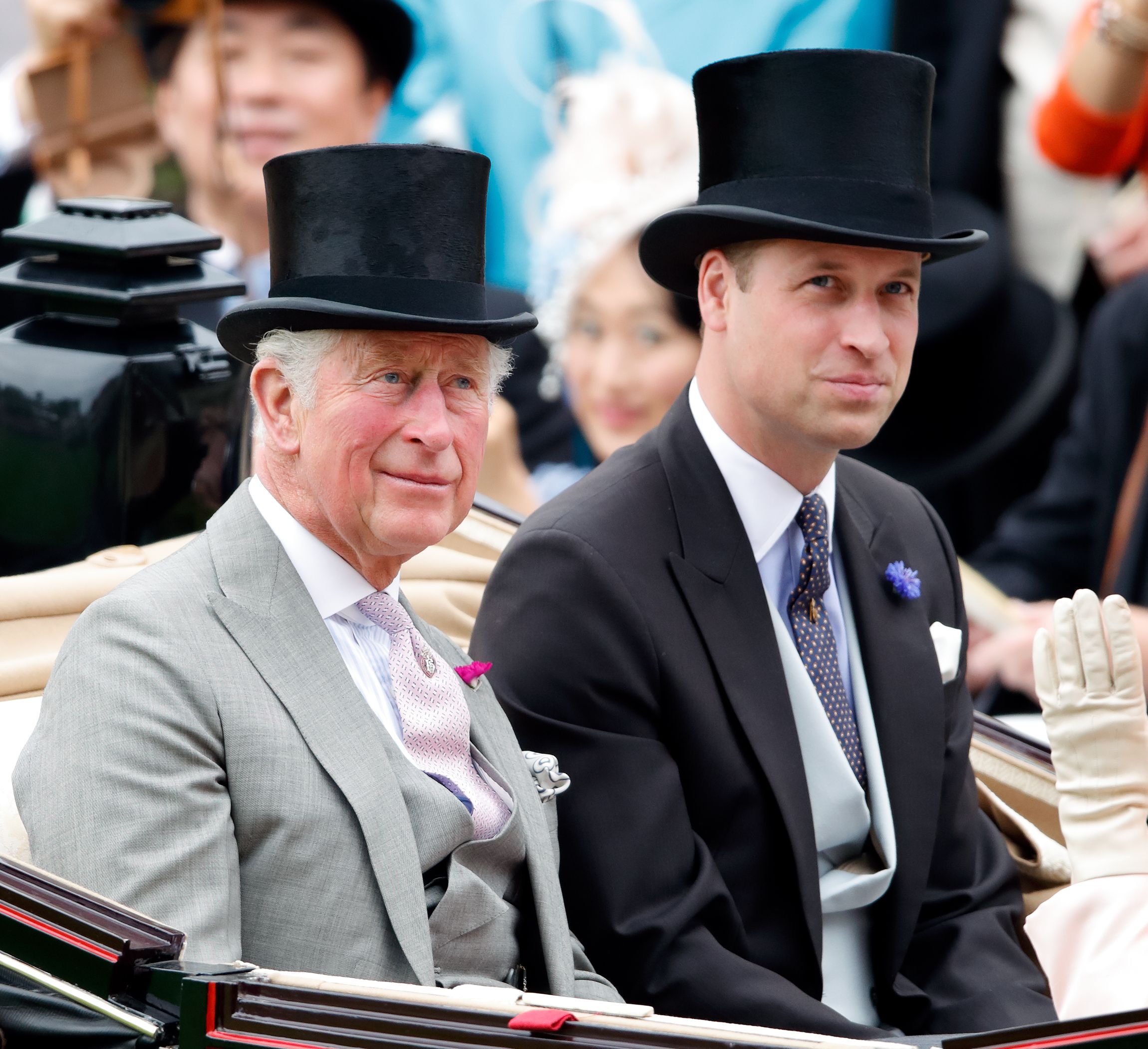Charles, Prince of Wales and Prince William, Duke of Cambridge at the Ascot Racecourse on June 18, 2019 in Ascot, England | Source: Getty Images