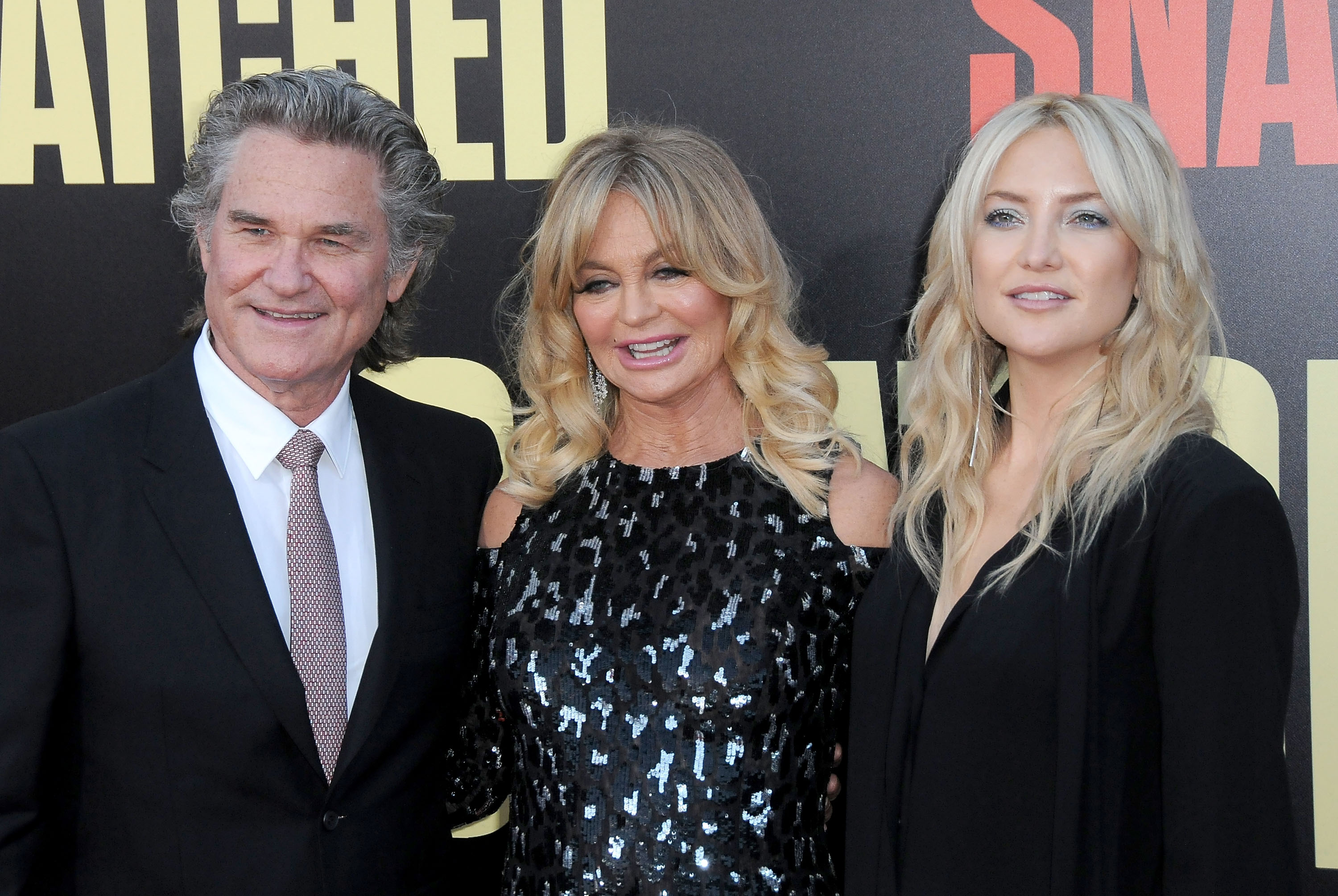 Kurt Russell, actresses Goldie Hawn and Kate Hudson attend premiere of 20th Century Fox's' 'Snatched' at Regency Village Theatre on May 10, 2017 in Westwood, California. | Source: Getty Images