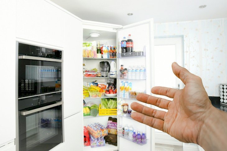 Hand pointing at the fridge | Source: Pixabay