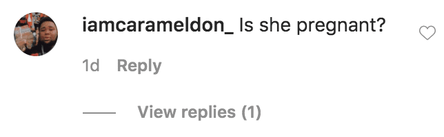 A fan commented on Bambi Benson’s mirror selfie while dressed in a white jumpsuit | Source: Instagram.com/adizthebam