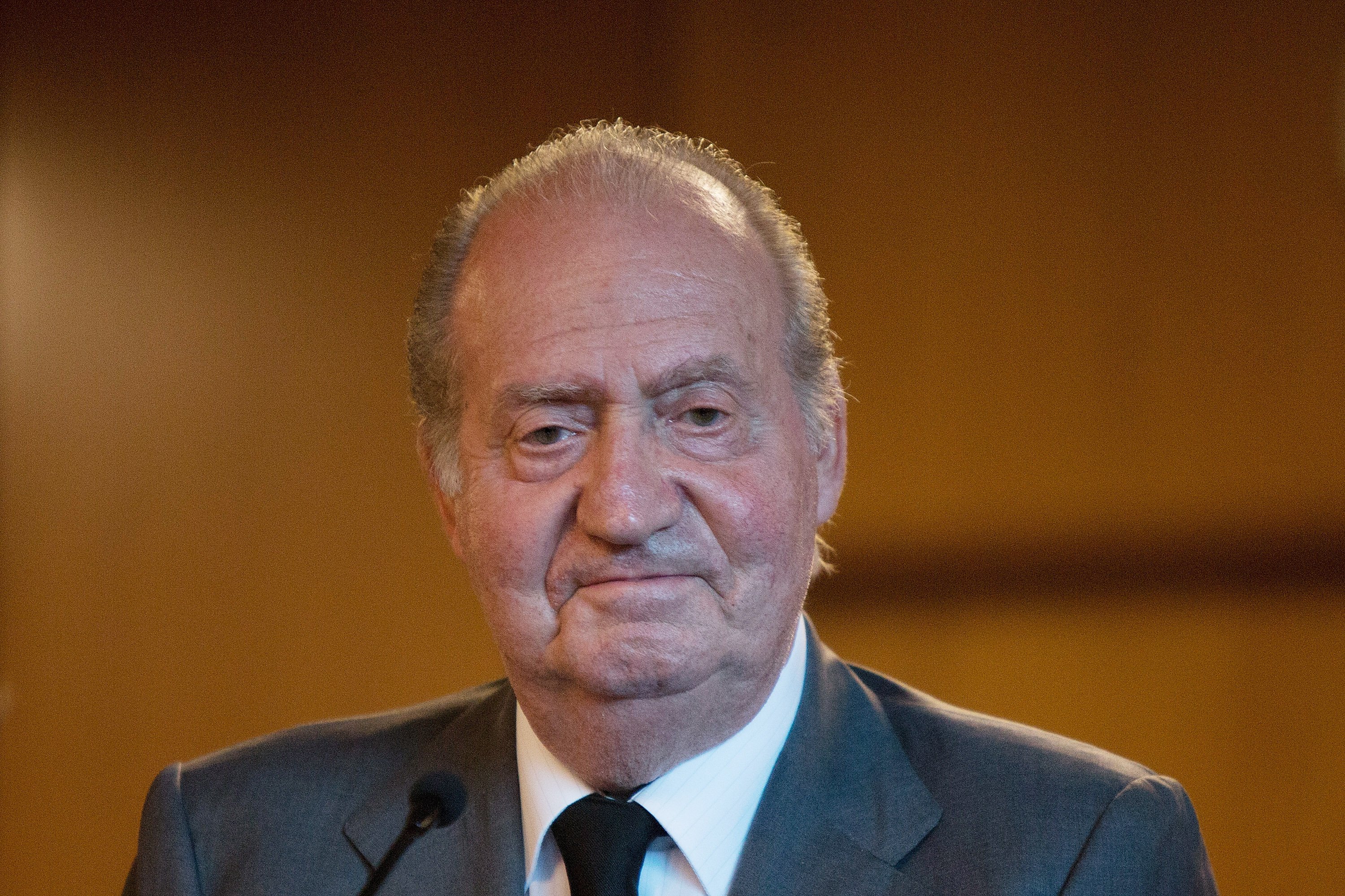 King Juan Carlos of Spain at Clinico Hospital after a train crash on July 25, 2013, in Santiago de Compostela, Spain | Source: Getty Images