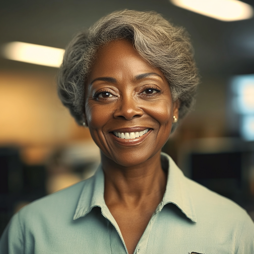 Uma mulher sorrindo | Fonte: Midjourney