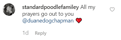 A fans' comment from Duane Lee Chapman's post. | Photo: instagram.com/duanedogchapman