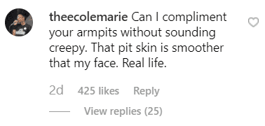 A fan's comment on Tracee Ellis Ross' post.| Source: Instagram/traceeellisross