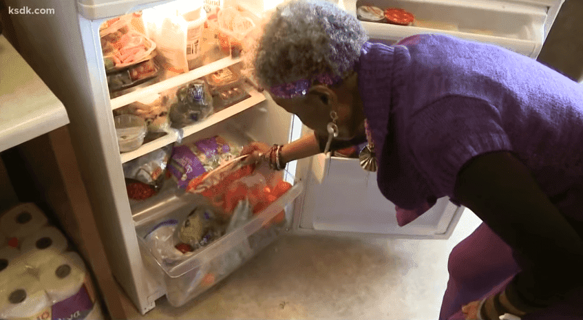 Jessica Slaughter's fridge is filled with veggies, fruits and vegan food. | Photo: YouTube/ KSDK News