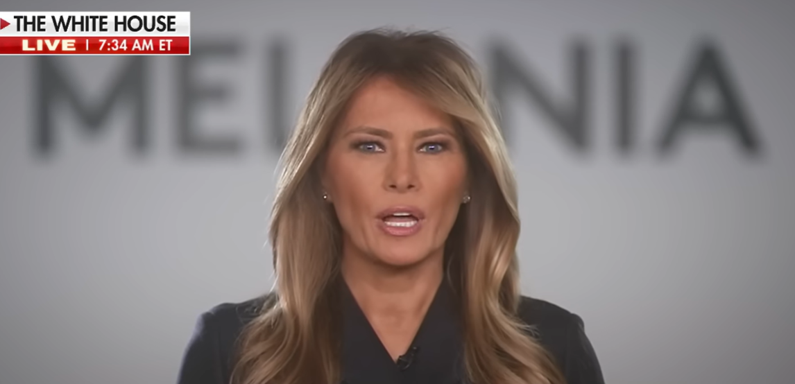 Live from the White House, Melania Trump emphasizes compassion in this time of crisis on "Fox and Friends" on January 27, 2026. | Source: YouTube/FoxNews