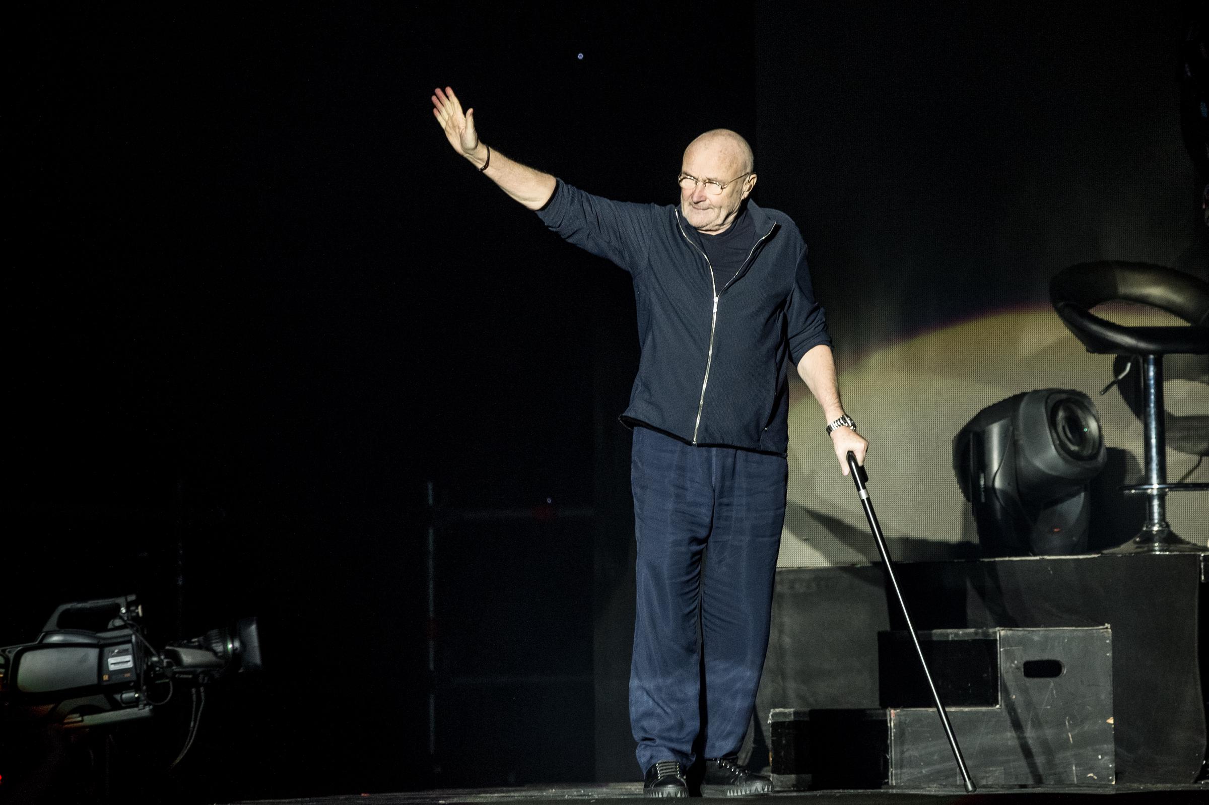 Phil Collins performs live on stage for the Italian date of his Still Not Dead Yet Live Tour on June 17, 2019 in Milan, Italy. | Source: Getty Images