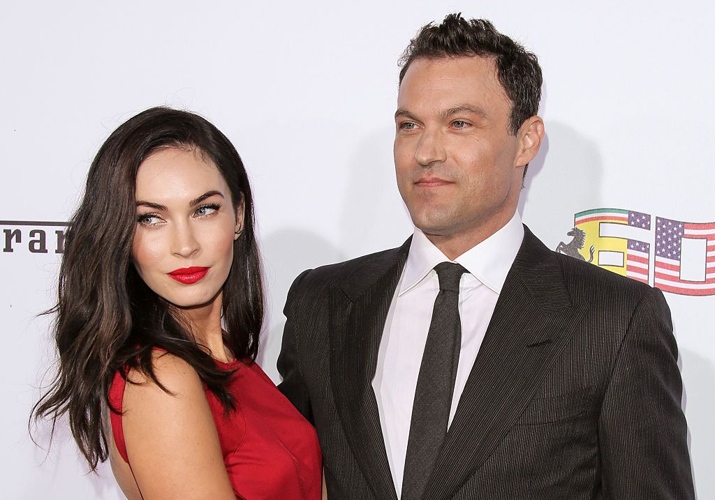 Actors Megan Fox (L) and Brian Austin Green (R) attend Ferrari's 60th Anniversary In The USA Gala on October 11, 2014 in Beverly Hills, California. | Source: Getty Images