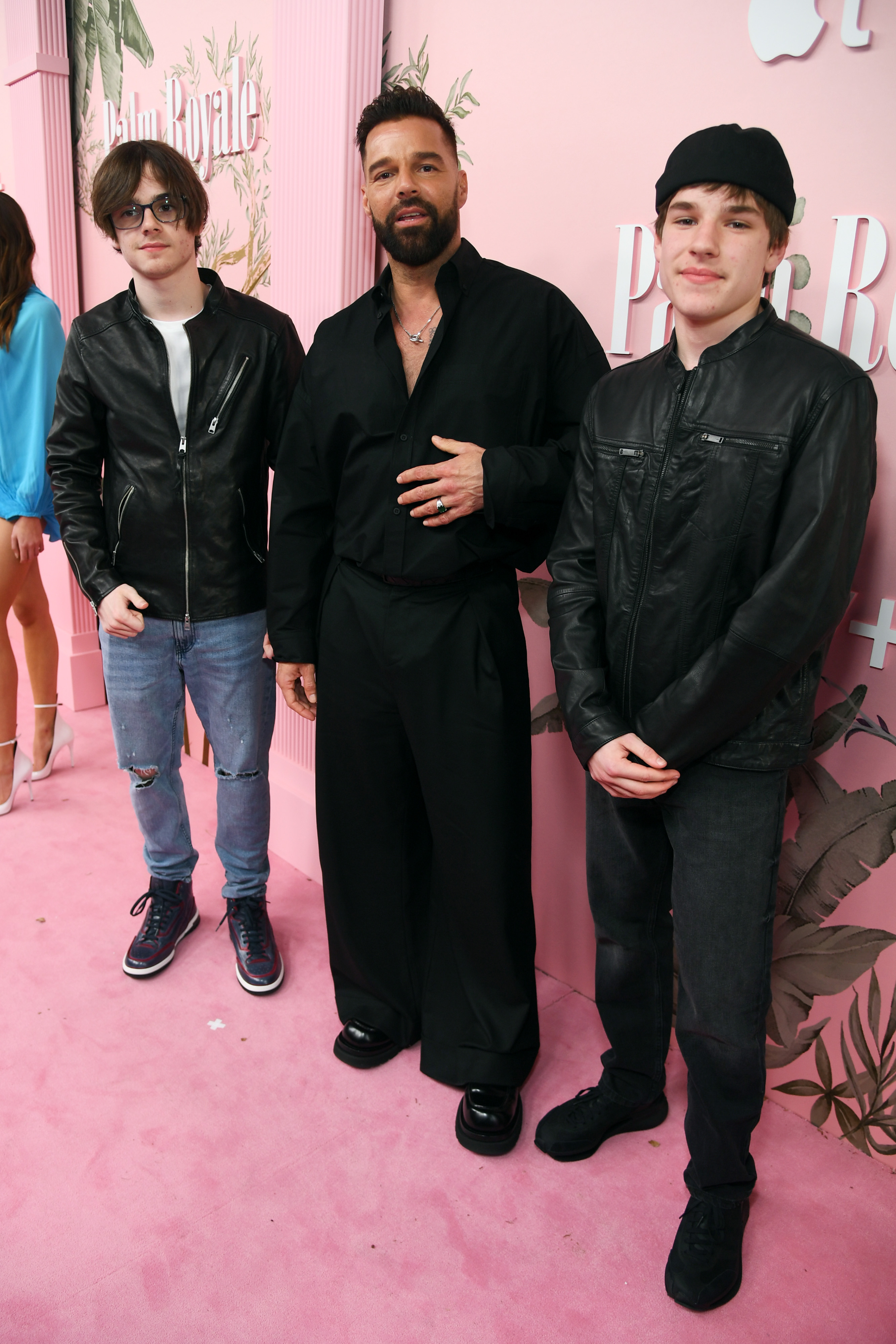 Valentino, Ricky, and Matteo Martin at the world premiere of “Palm Royale” on March 14, 2024, in Beverly Hills, California | Source: Getty Images