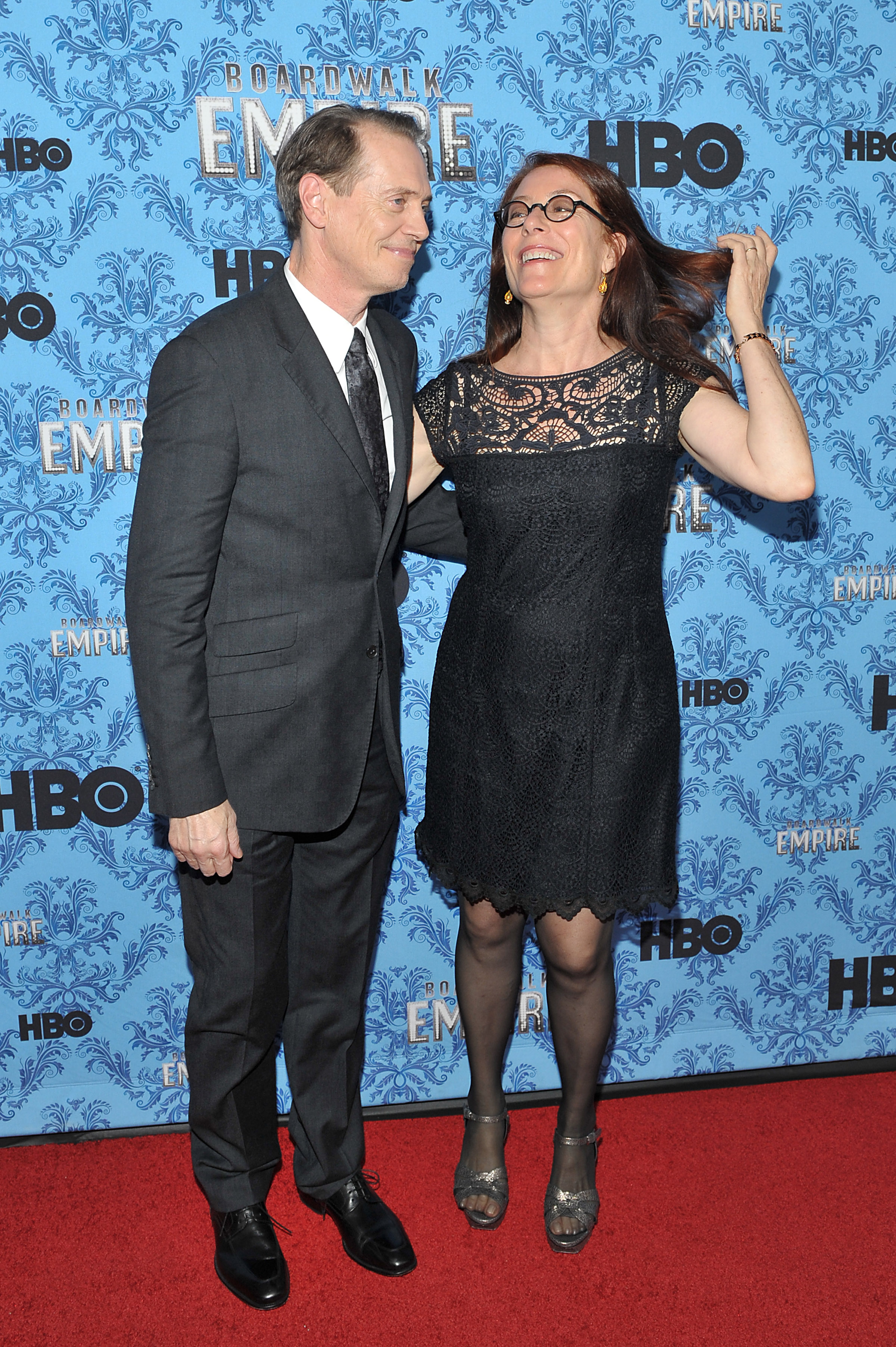 Steve Buscemi with wife Jo Andres attend HBO's "Boardwalk Empire" Season Three New York Premiere at Ziegfeld Theater on September 5, 2012 in New York City.  | Source: Getty Images