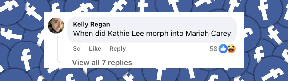 A netizen's comment about Kathie Lee Gifford's "Today with Jenna & Friends" appearance, posted on January 10, 2025 | Source: Facebook.com/pagesix