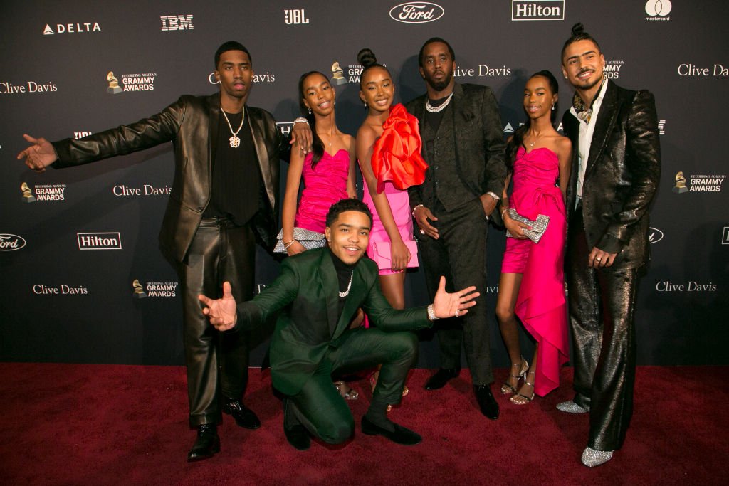 Justin Combs, Sean "Diddy" Combs, Christian Combs, Jessi Combs, Chance Combs, D’Lila Combs and Quincy Brown arrive at the Pre-GRAMMY Gala and GRAMMY Salute on January 25, 2020, in Beverly Hills, California | Source: Getty Images (Photo by Gabriel Olsen/FilmMagic)