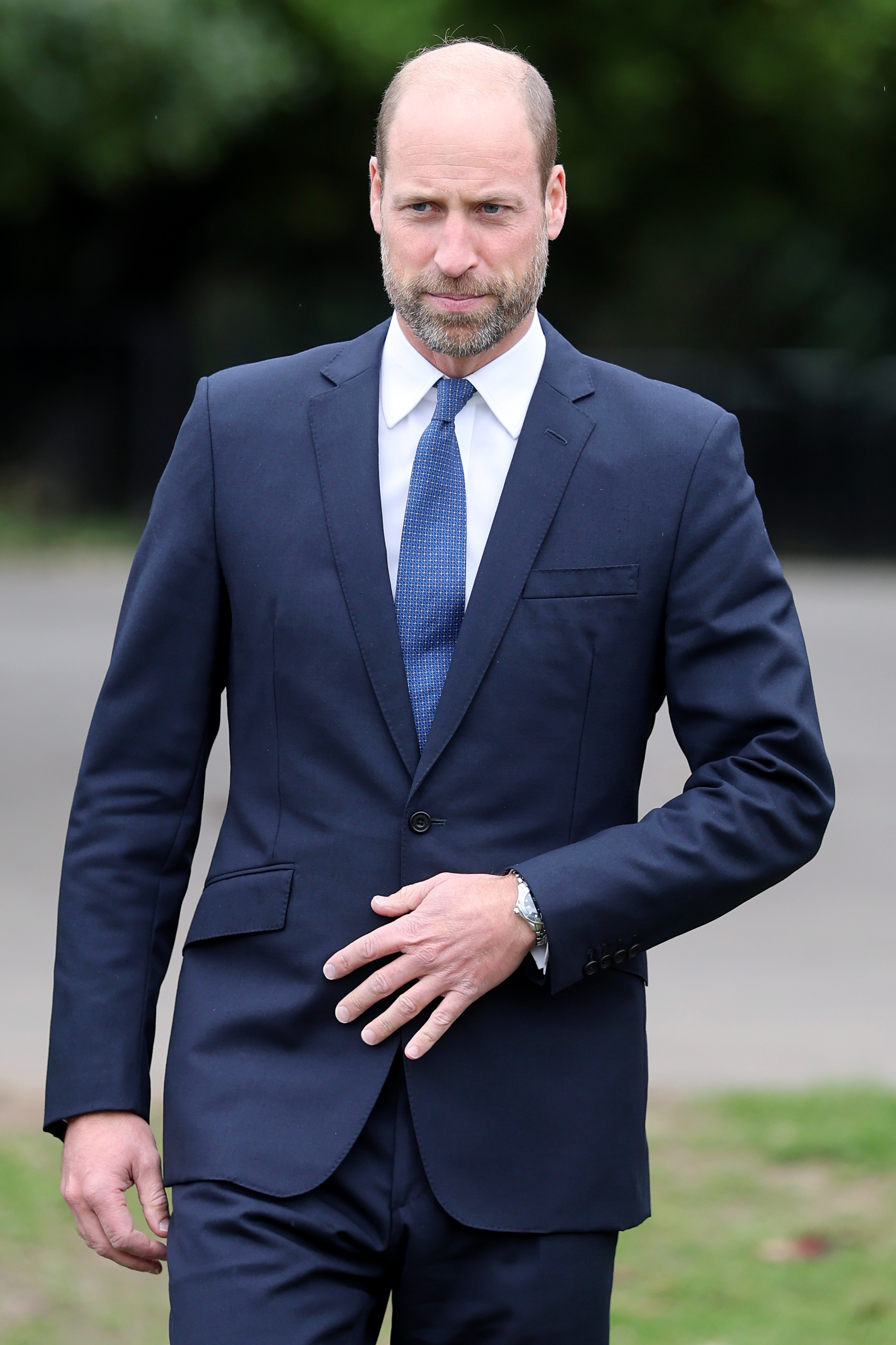 Prince William, Prince of Wales as he attends the launch of the Global Humanitarian Memorial on October 1, 2025, in London, England. | Source: Getty Images
