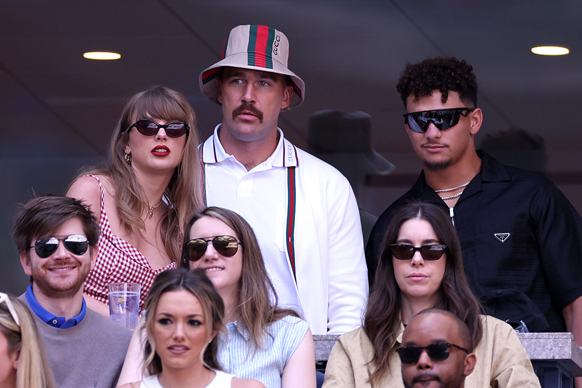 Taylor Swift, Travis Kelce, and Patrick Mahomes attend the 2024 US Open on September 8, 2024 | Source: Getty Images