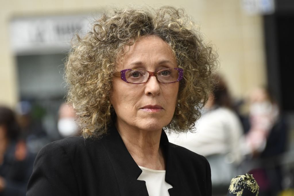 Meryl Dumas arrives at the Saint-Germain-des-Press Church in Paris on June 4, 2020 to attend the funeral of the late comedian Guy Bedos.  - Bedos has died at the age of 85, his son Nicholas announced on social media on May 28, 2020.  Photo: Getty Images