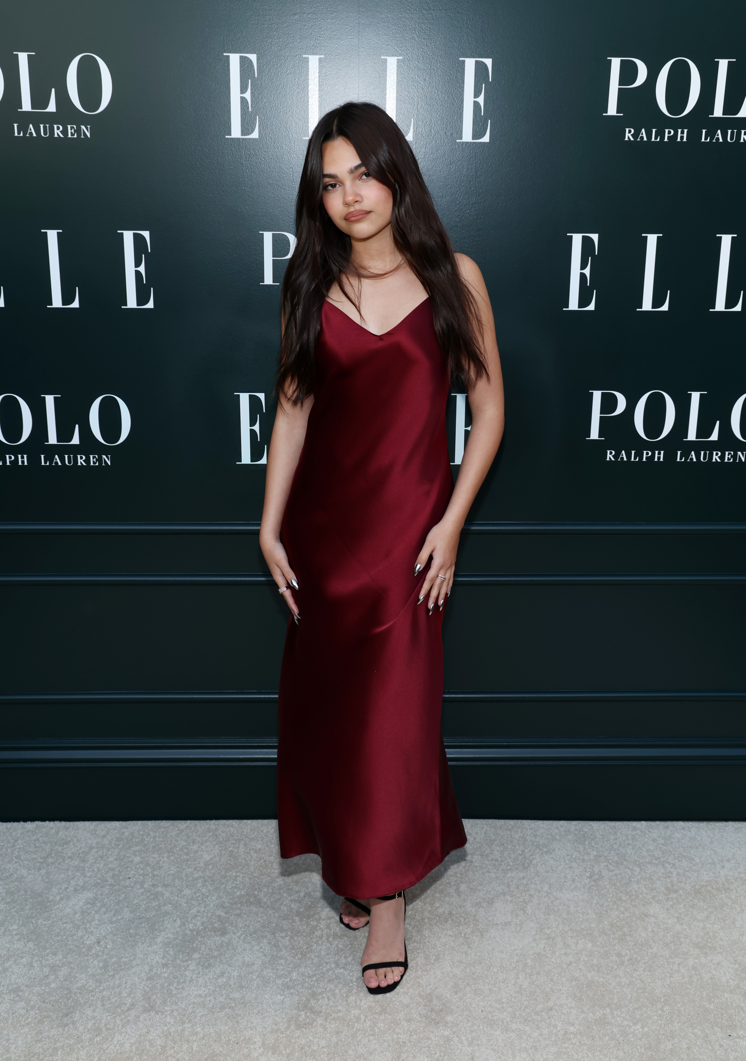 Ariana Greenblatt, wearing Polo Ralph Lauren, poses at "ELLE Hollywood Rising" Presented by Polo Ralph Lauren at The Georgian Hotel on May 11, 2023, in Santa Monica, California | Source: Getty Images