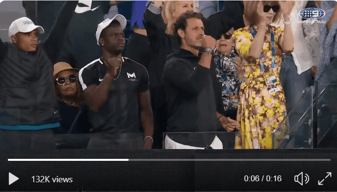 Screenshot of Oracene Price’s reaction after Serena’s win at the Australian Open on Monday, Jan. 21 | Photo: Twitter/@jesang_