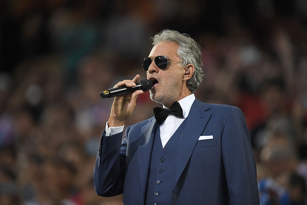 Andrea Bocelli and the Royal Philharmonic Orchestra give a rousing performance of "Ave Maria" in 2018. Photo: Getty Images/GlobalImagesUkraine
