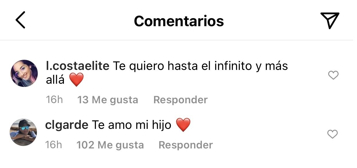 Comentarios realizados por la madre y hermana de Toni. | Foto: Captura de pantalla de Instagram/Toni