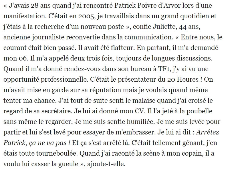Témoignage d'un plaignant contre Patrick Poivre d'Avor.| Photo : Joxi