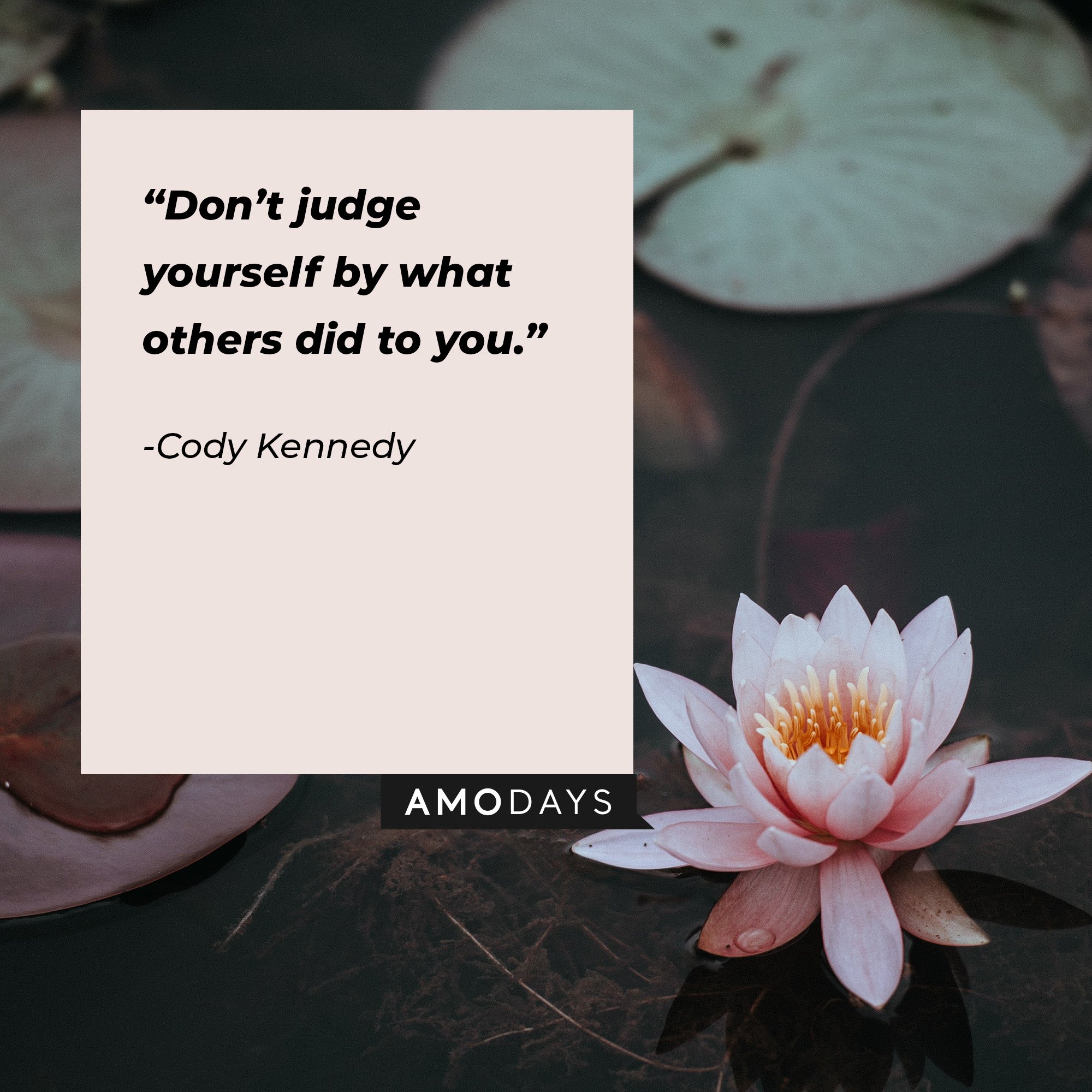  Cody Kennedy’ quote:“Don’t judge yourself by what others did to you.” | Image: AmoDays   
