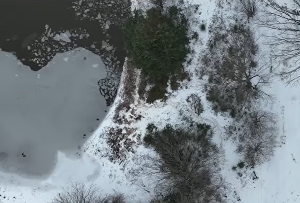 A view of the pond, dated January 28, 2026 | Source: YouTube/@kwtxnews10
