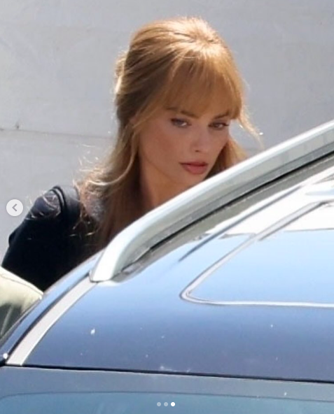 Margot Robbie spotted out while filming her upcoming movie posted on April 9, 2024 | Source: Instagram/justjared