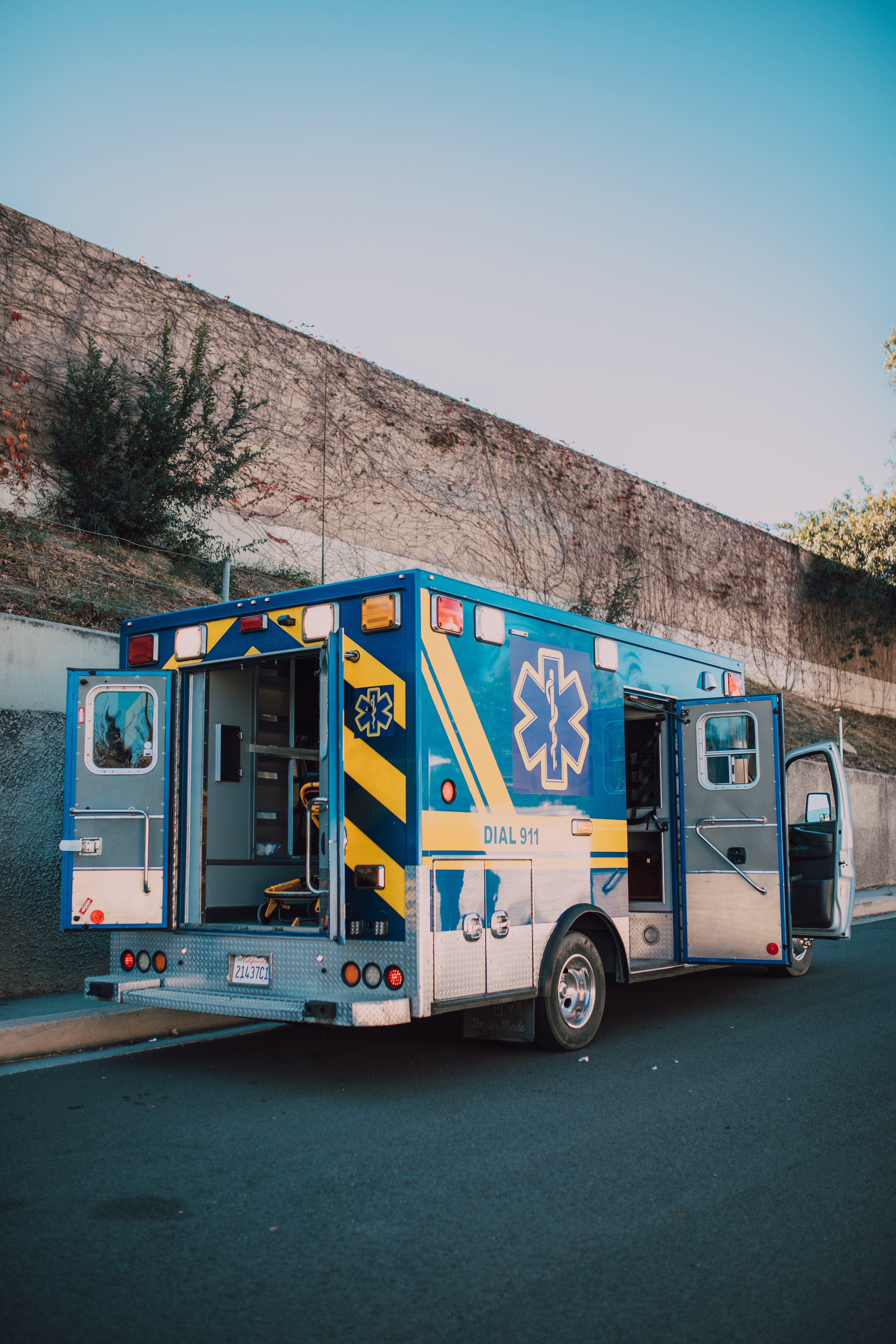 An ambulance with its' back doors open| Source: Pexels/ RODNAE Productions