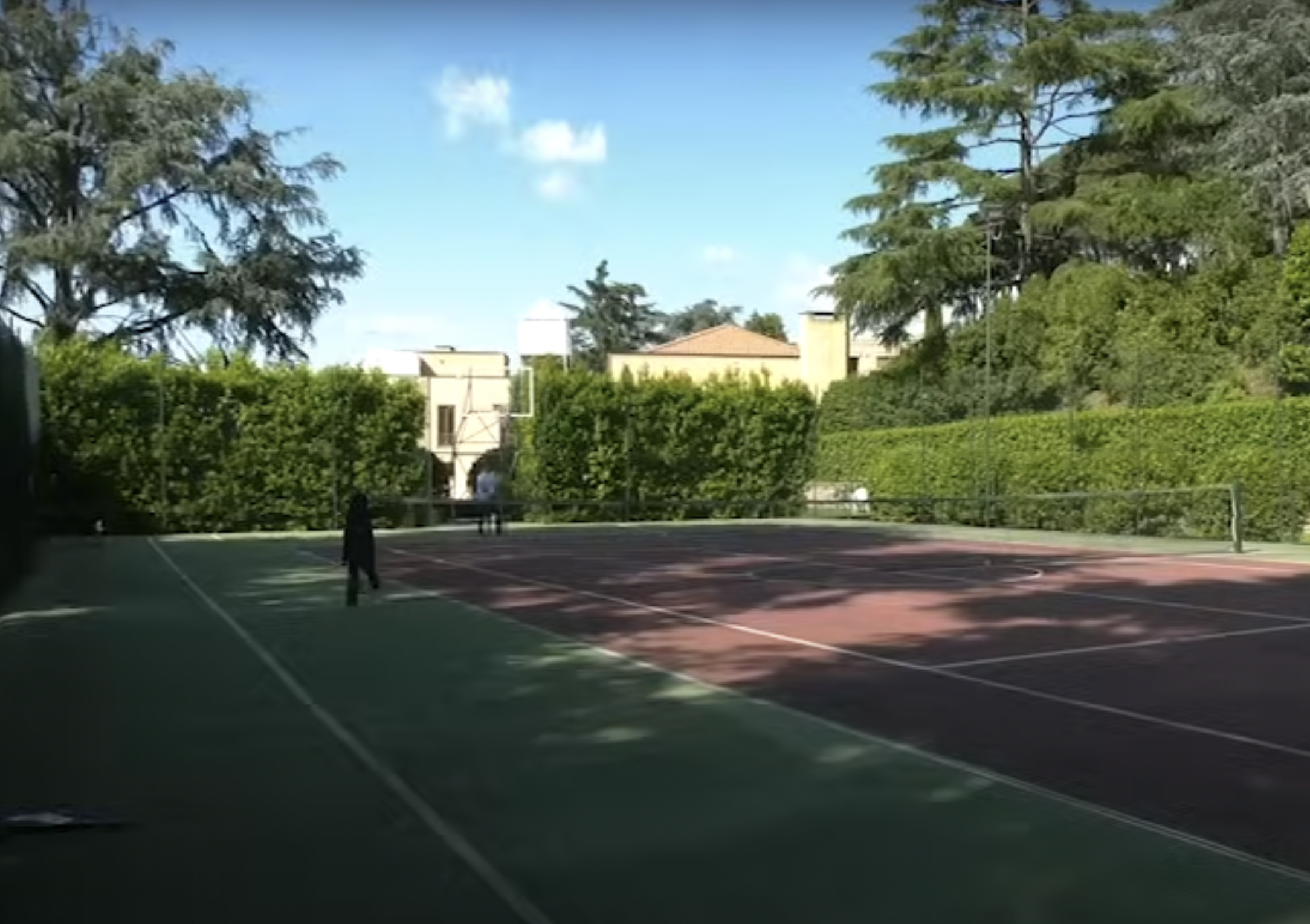 A screenshot of the tennis court at the Augustinian Institute, where the future pope often played during his years in Rome from a video dated May 20, 2025. | Source: YouTube/Rome Reports in English