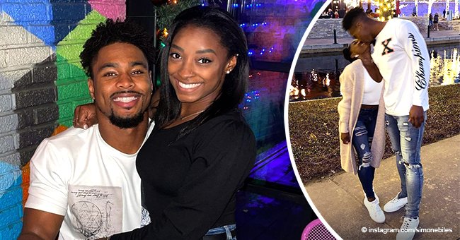 Simone Biles & Jonathan Owens Pack on the PDA as They Share a Kiss ...