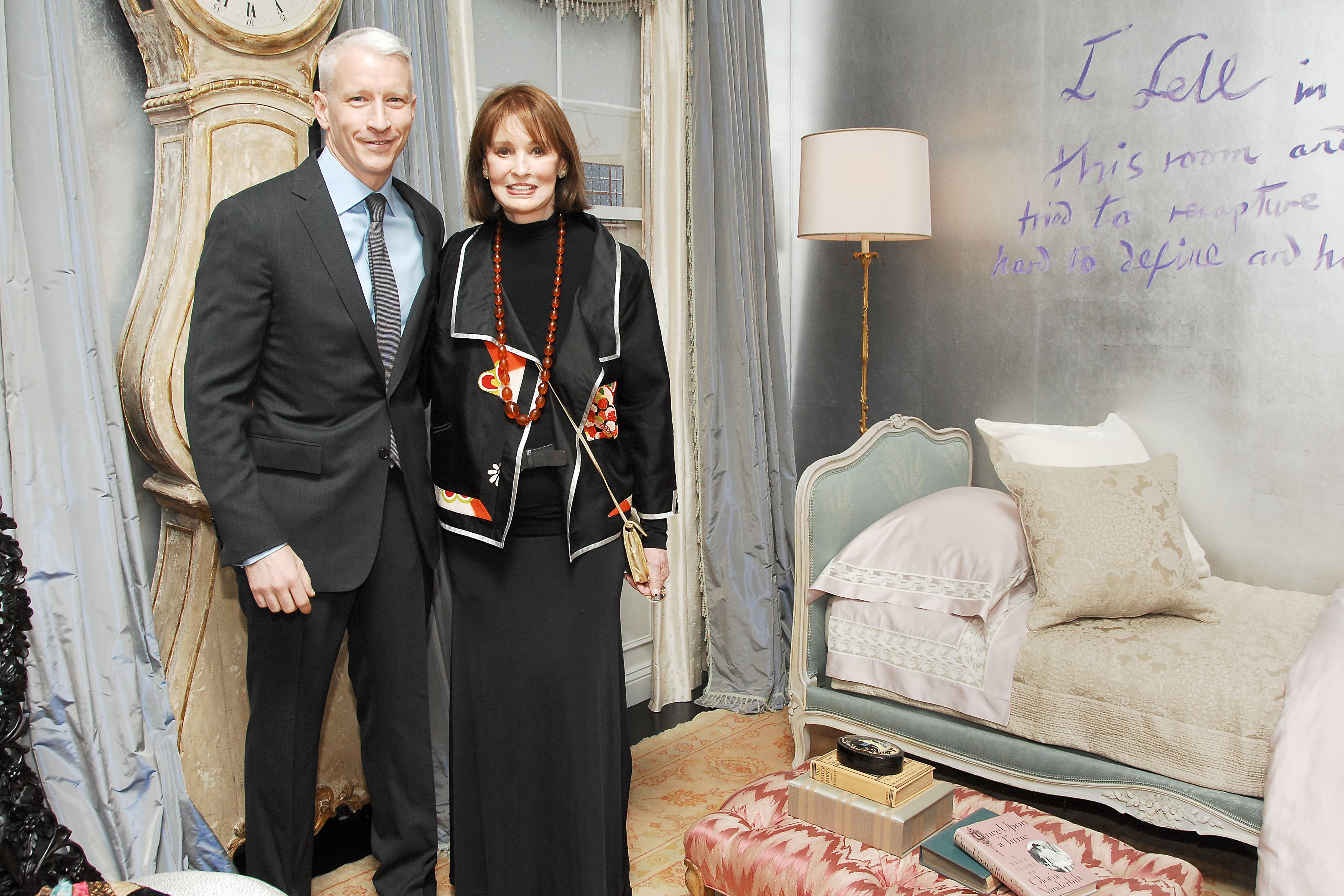Anderson Cooper and Gloria Vanderbilt attend KIPS BAY BOYS & GIRLS CLUB 2009 Preview Gala & Cocktails at ASPREY at Kips Bay Decorator Show House & Asprey on April 16, 2009 in New York City. | Source: Getty Images