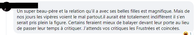 Capture d'écran du commentaire d'un internaute sur Facebook | Photo : Facebook/FamillesNombreusesTF1/