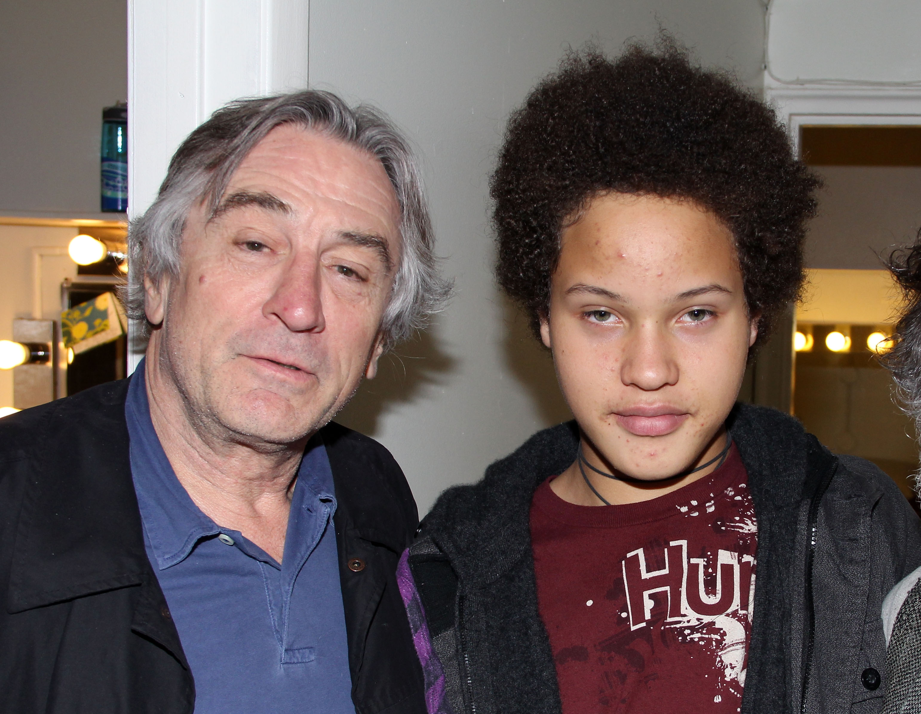 Robert and Julien De Niro at "Bengal Tiger at the Baghdad Zoo" on Broadway | Source: Getty Images