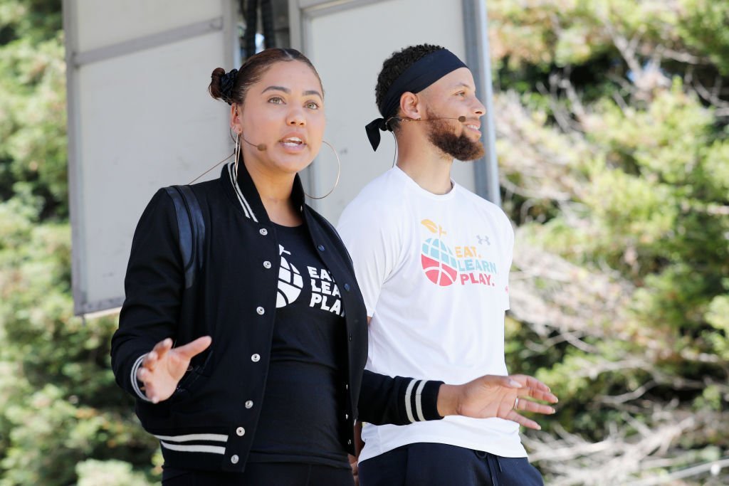 Ayesha Curry and Stephen Curry speak onstage at the launch of Eat. Learn. Play. Foundation | Photo: Getty Images