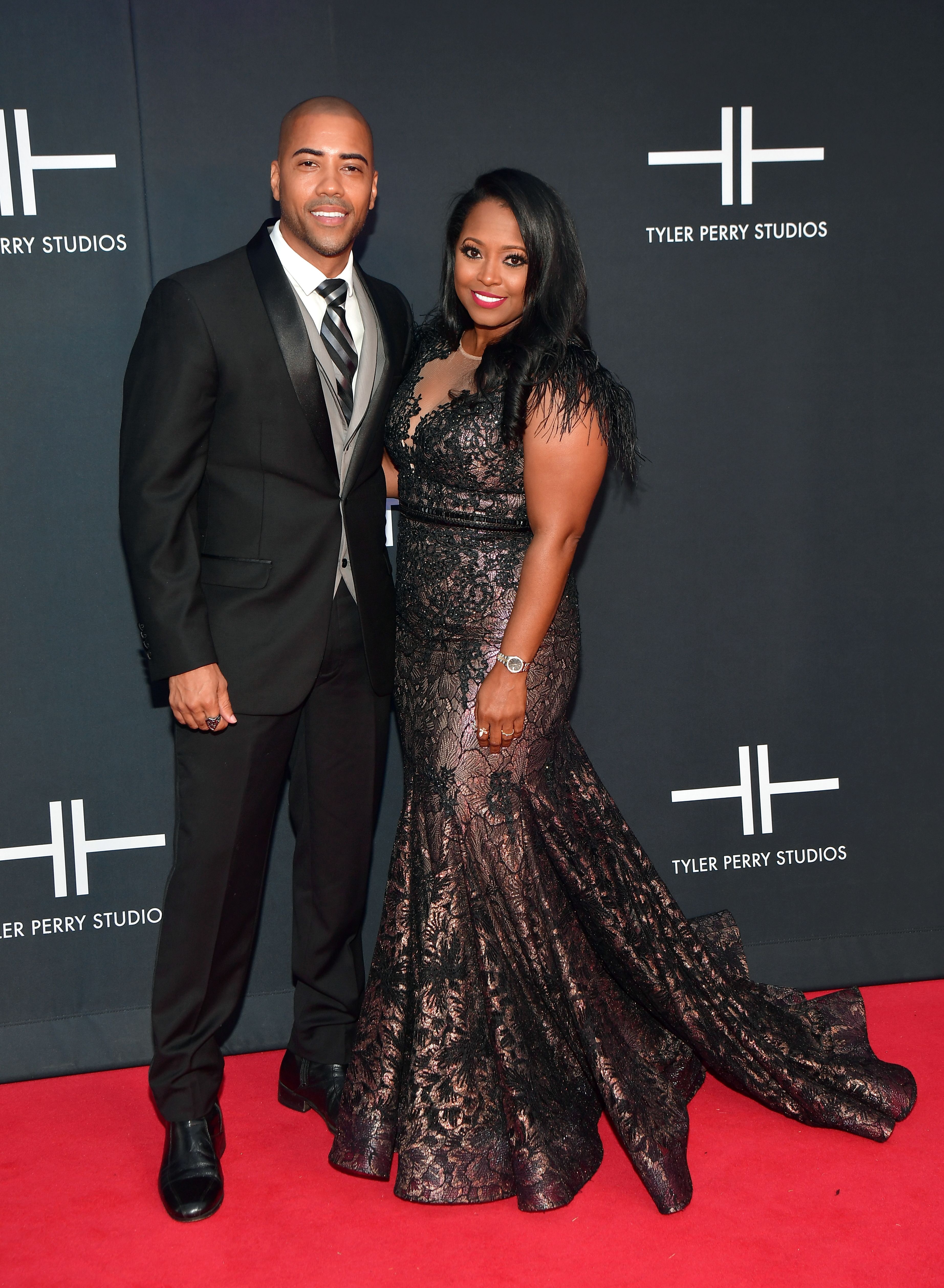 Brad James and Keshia Knight Pulliam during Tyler Perry Studios' Grand Opening Gala - Arrivals at Tyler Perry Studios on October 5, 2019 in Atlanta, Georgia. | Source: Getty Images