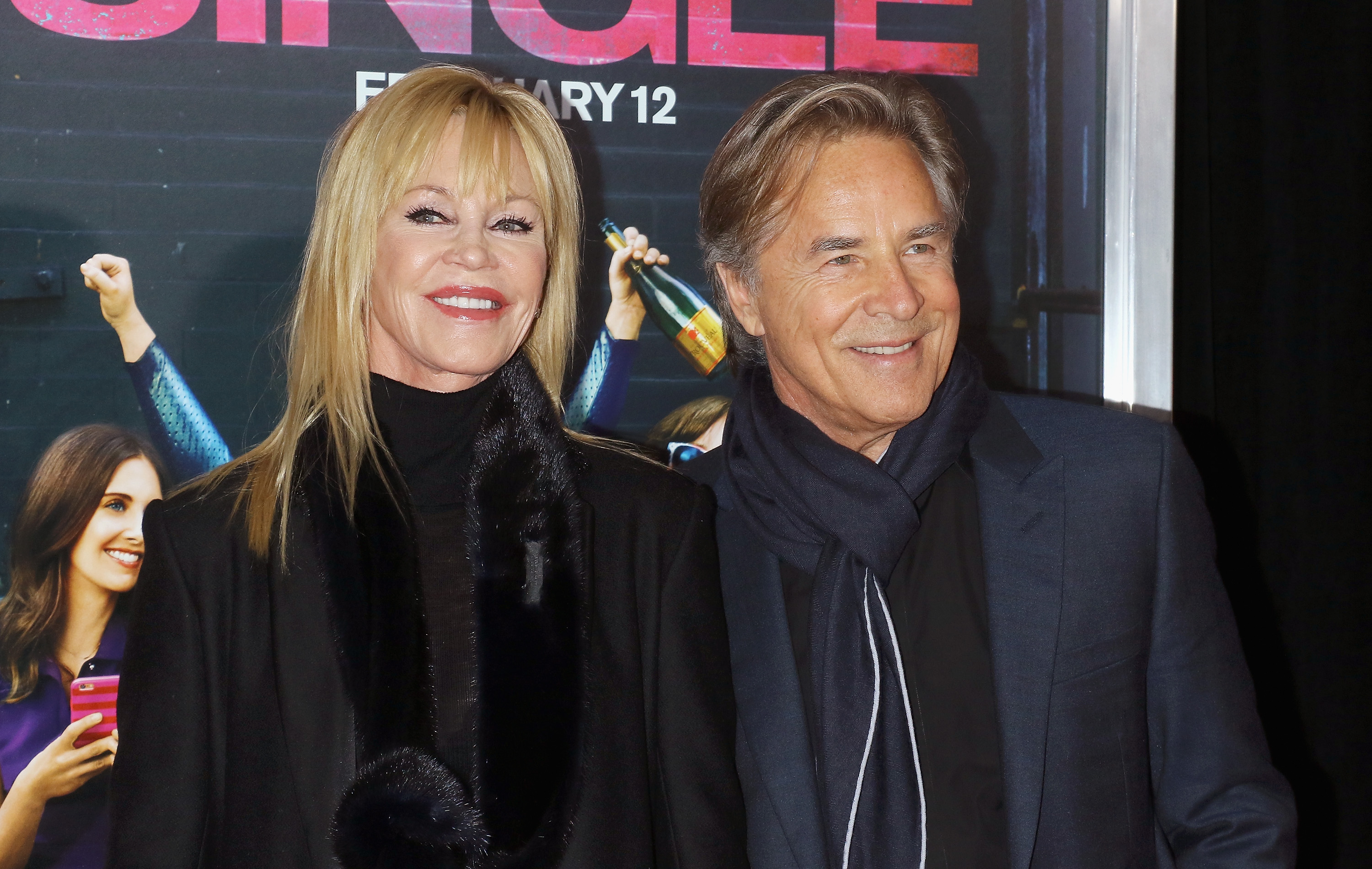 Melanie Griffith and Don Johnson on February 3, 2016 in New York City. | Source: Getty Images