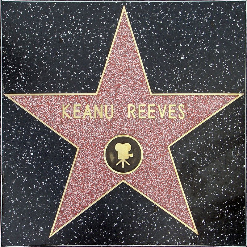 Reeves' star on the Hollywood Walk of Fame| Source: Wikimedia